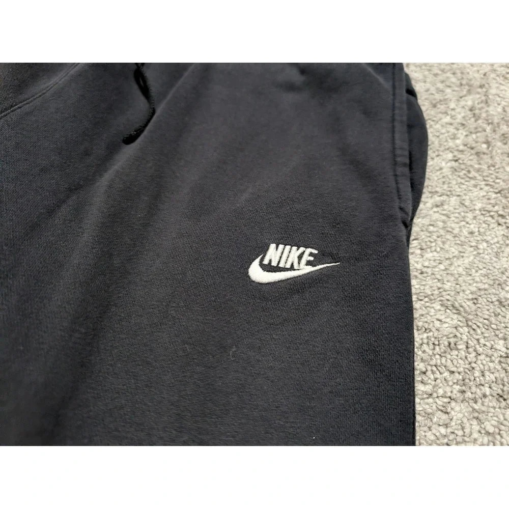 Nike Joggers‎ Mens Medium Black Fleece Sweatpants Relaxed Fit Drawstring Sporty
